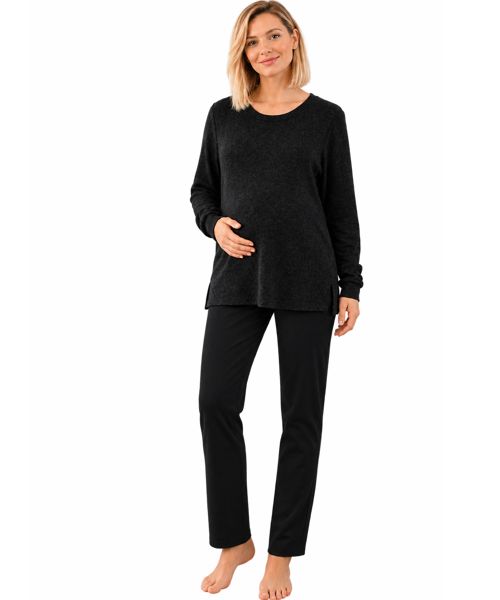 Black tapered maternity pants