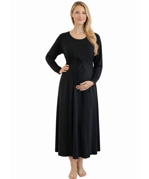 Dolman Maternity dress Black