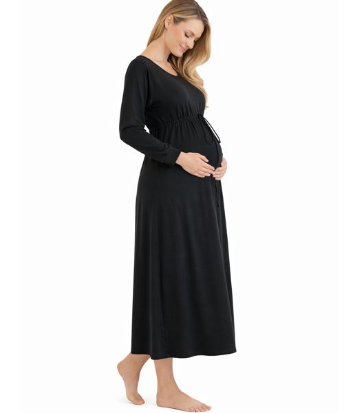 Dolman Maternity dress Black side view