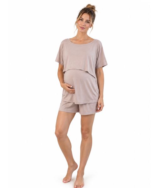 Loose loungey maternity nursing sleep set