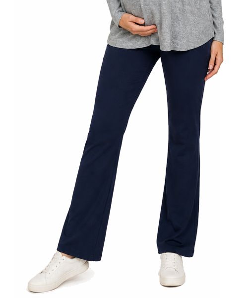 Navy Maternity Pants with stretch band