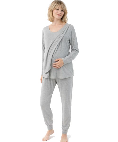 Soft Winter Maternity nursing Pyjamas nursing access view